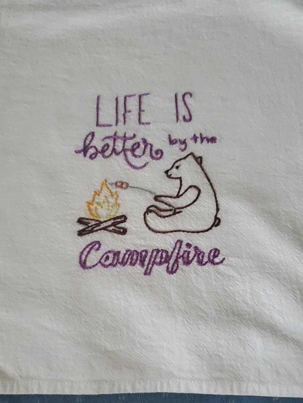 Hand Embroidered Dish Towels Set Of 5
